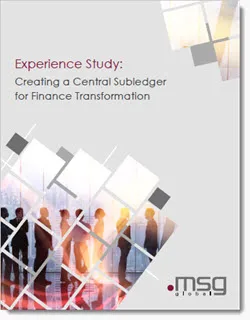 Experience Study Creating a Central Subledger for Finance Transformation